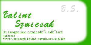 balint szmicsak business card